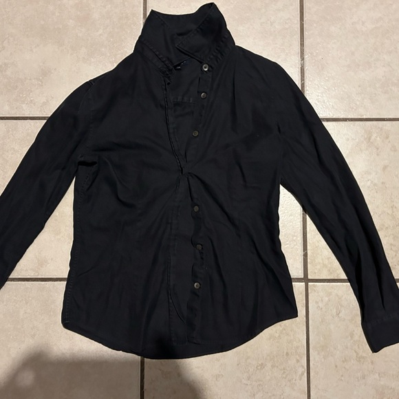 Burberry button up small woman’s black - Picture 1 of 5